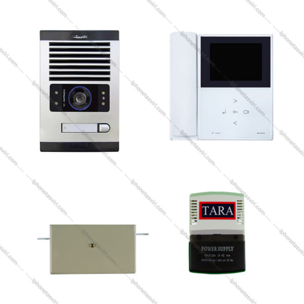 پک آماده نصب آیفون تصویری تک واحدی الکتروپیک با مانیتور   592 و پنل 1086