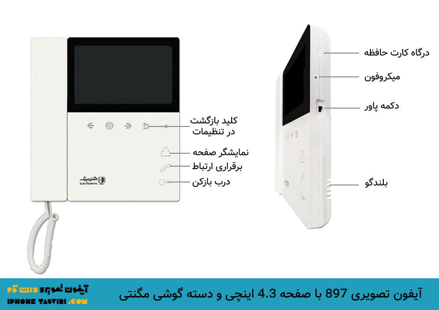 آیفون تصویری 897 بدون دسته گوشی یکی از پرفروش ترین مدل الکتروپیک است