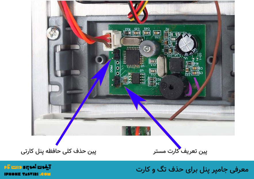 با قرار دادن جامپر، امکان حذف کلی حافظه پنل وجود دارد.